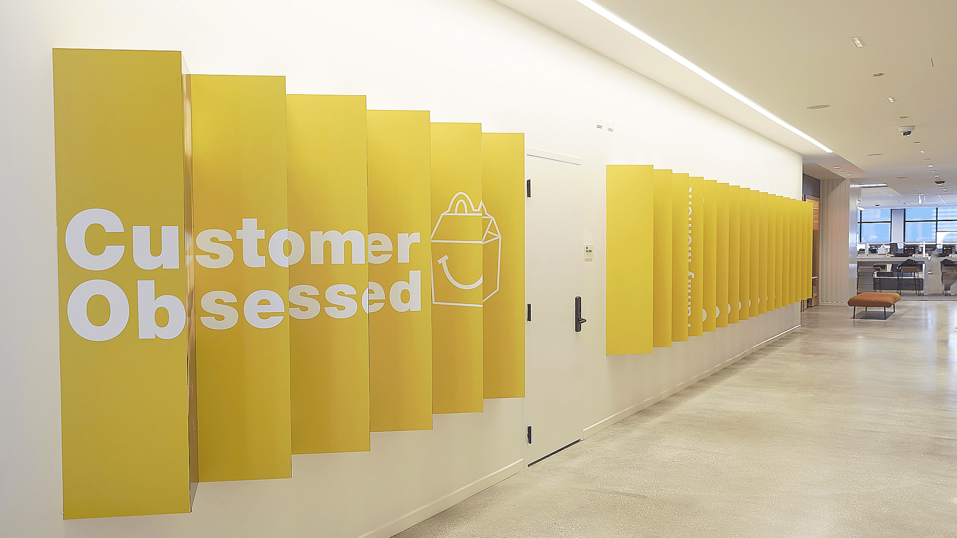 McDonald's Chicago Headquarters Office Custom environmental branding Graphic