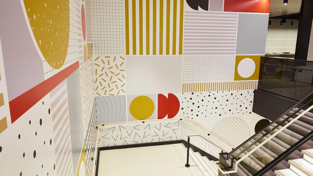 custom branded environments wallcovering graphic