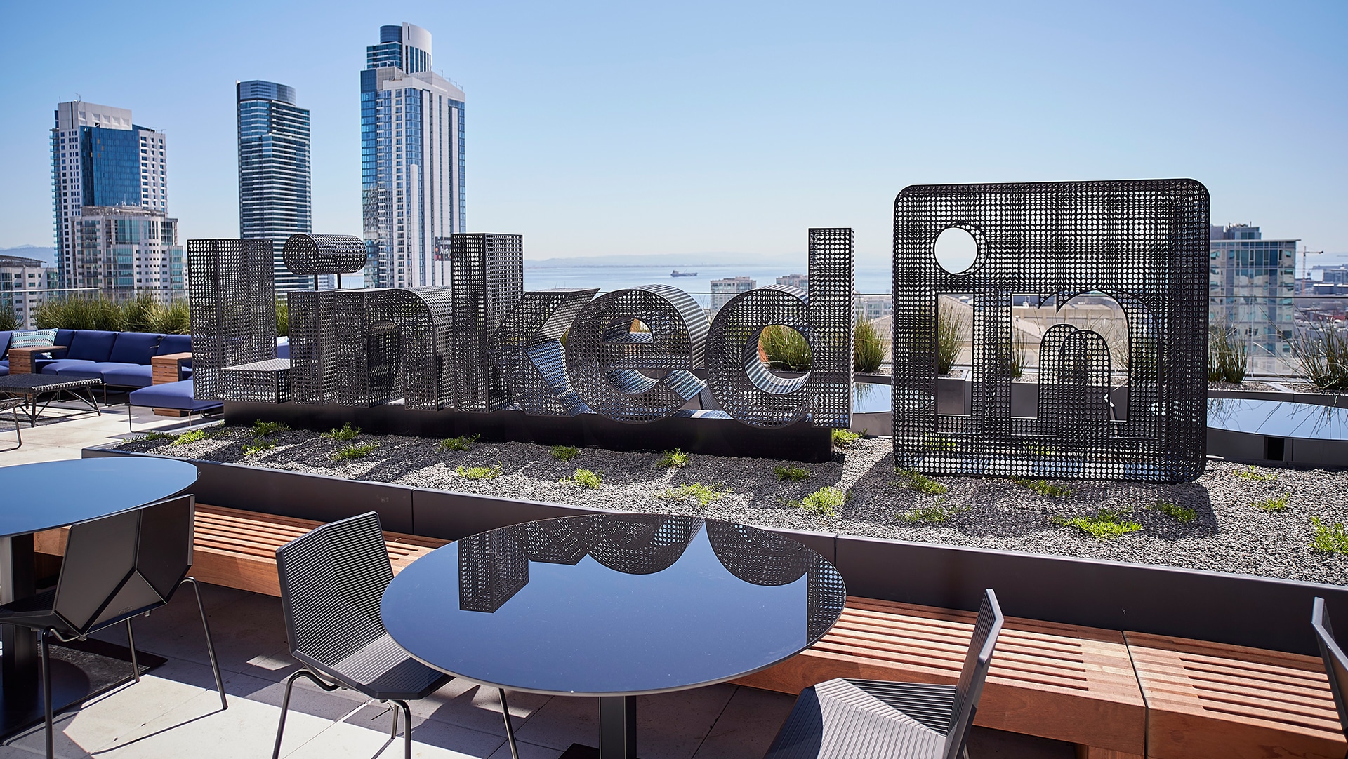 LinkedIn Rooftop dimensional Sign