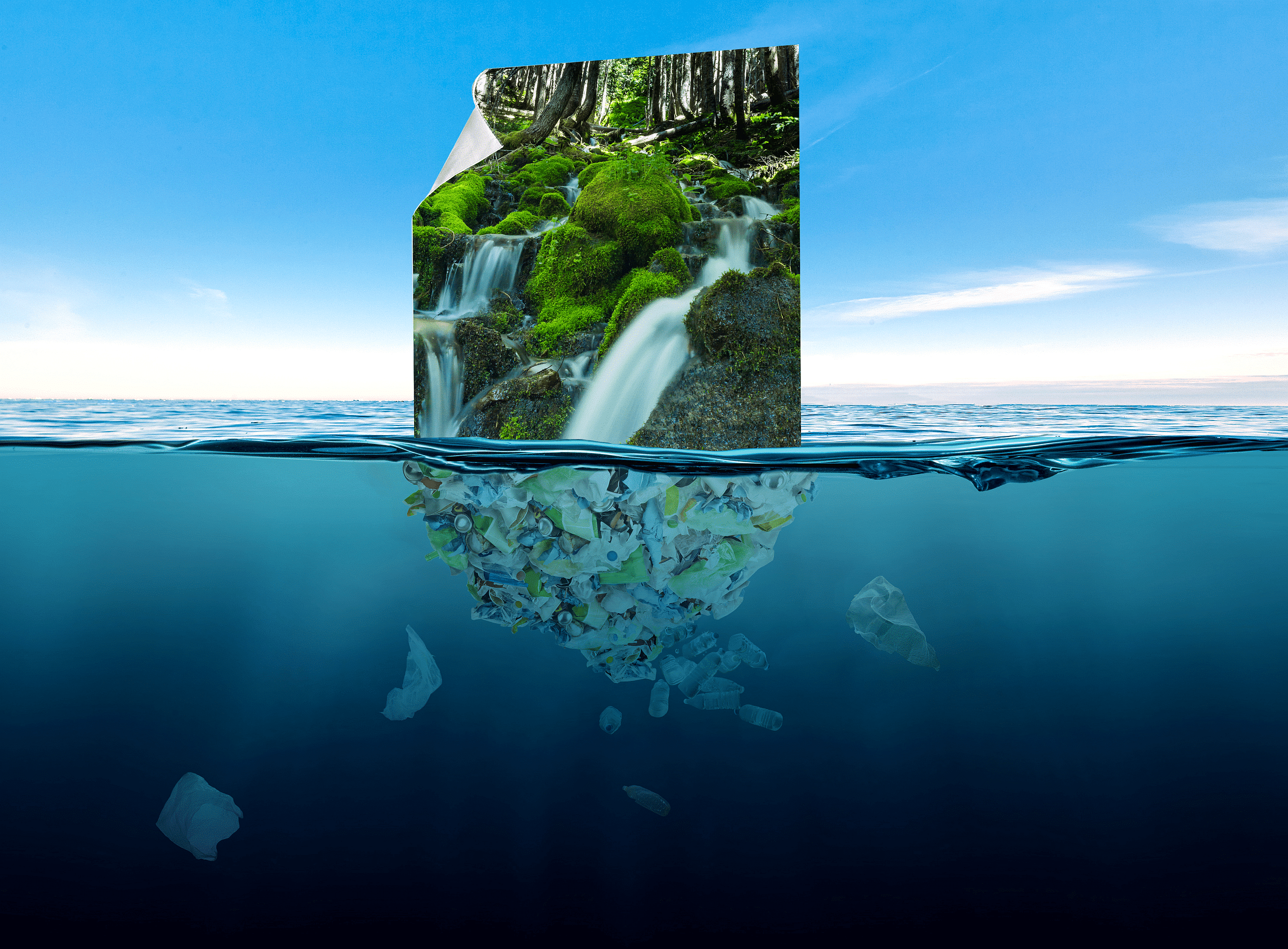 Sustainable Ocean Plastic Graphic Material