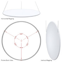 Full Moon Circle Screen Kit, circular projection screen, round projection screen, circle display screen, seamless moon-shaped screen, event projection screen, stage backdrop screen, large circular screen, immersive round screen, full moon event screen.
