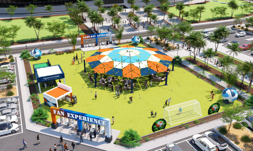 Sports Event – Pinwheel Shade Structure Sporting Event Brand Activations