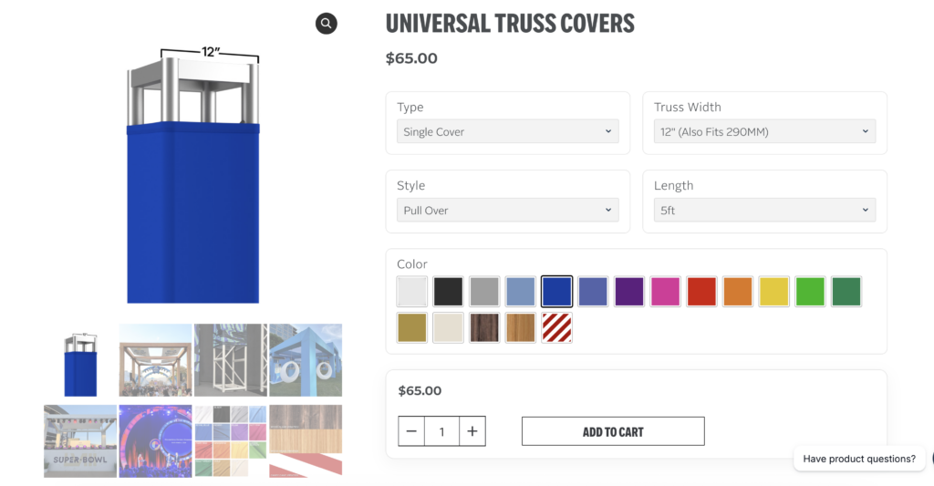 truss covers online ordering