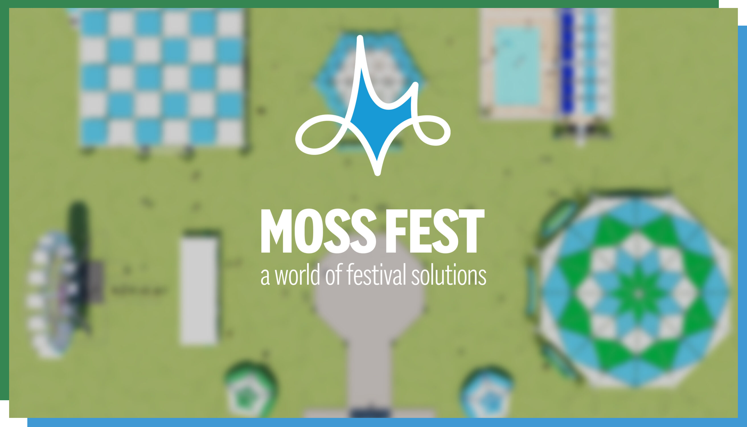 moss festival signage and branding